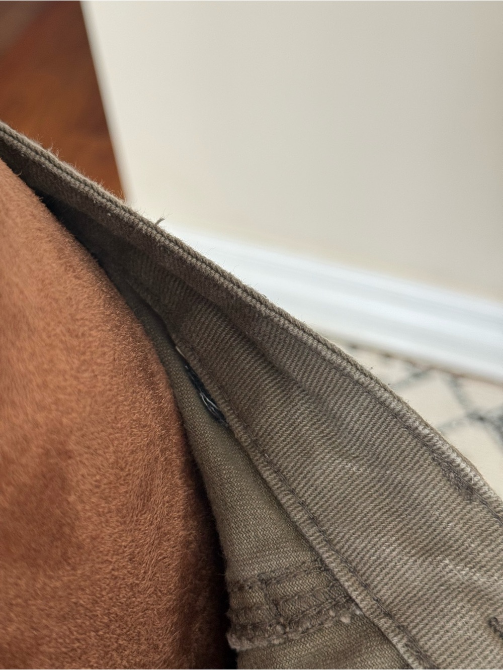 Olive Green Cargo Pocket Mini Skirt - Picture 7 of 7